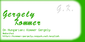 gergely kommer business card